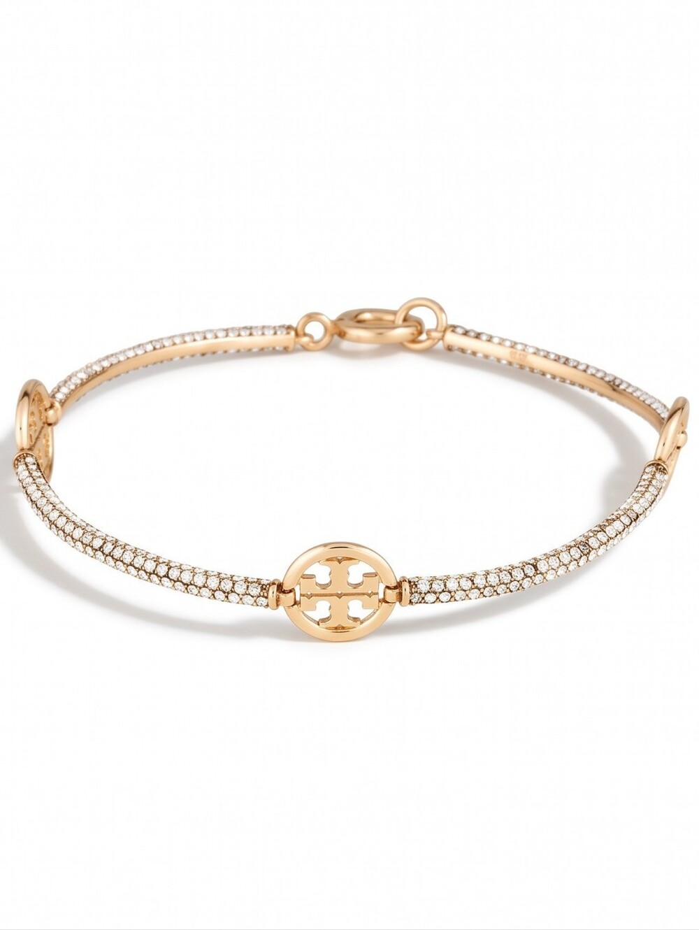 Tory Burch Miller Pavé Bracelet - 18kt Gold-Plated Brass